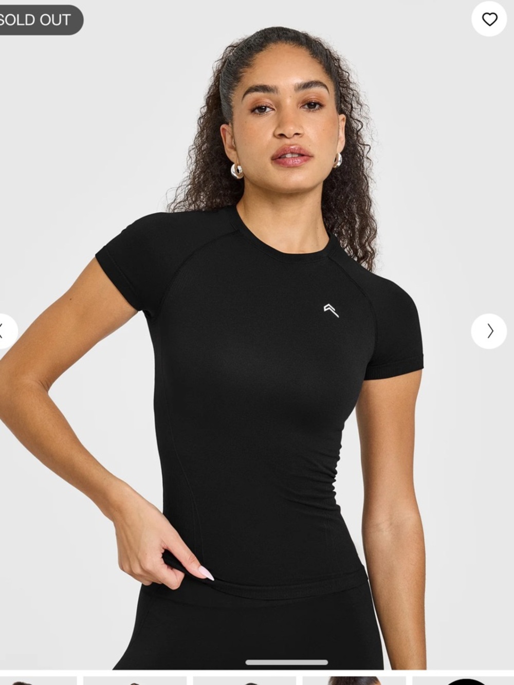 Oner Active Black Go To Seamless Fitted Top